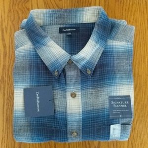 NWT Men's Croft & Barrow Plaid Flannel Shirt, Size XXL